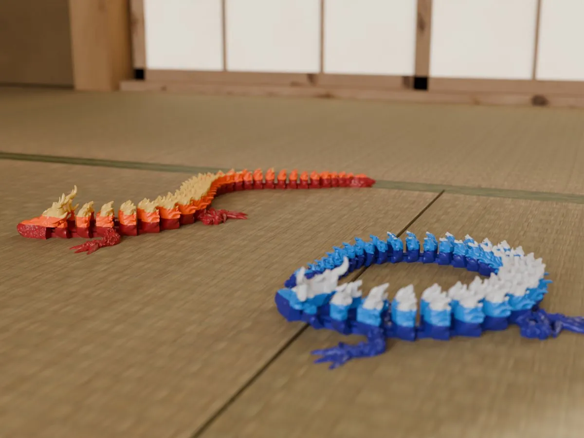Articulated fire dragon, room low