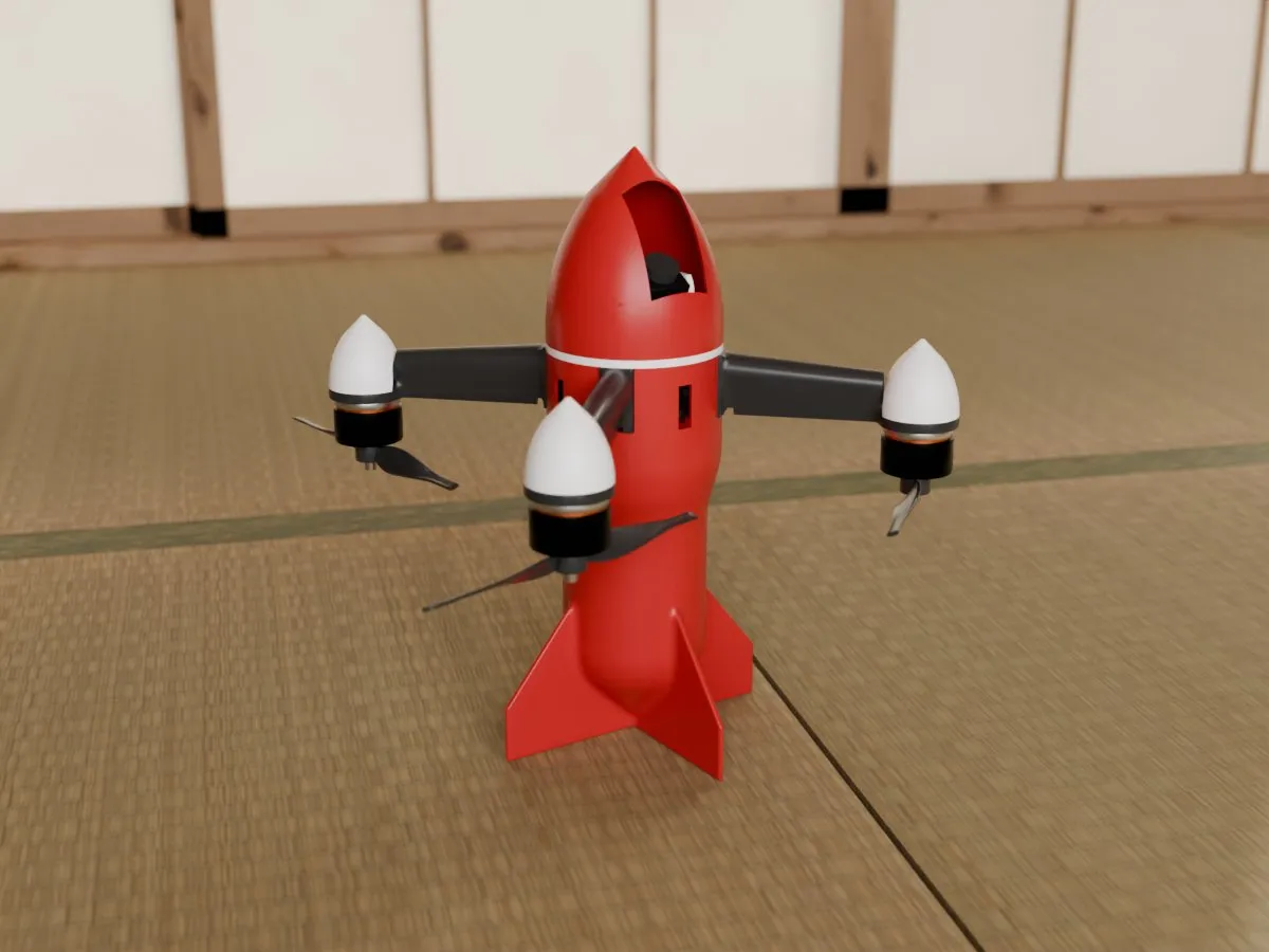 5 inch speed quad frame, room front