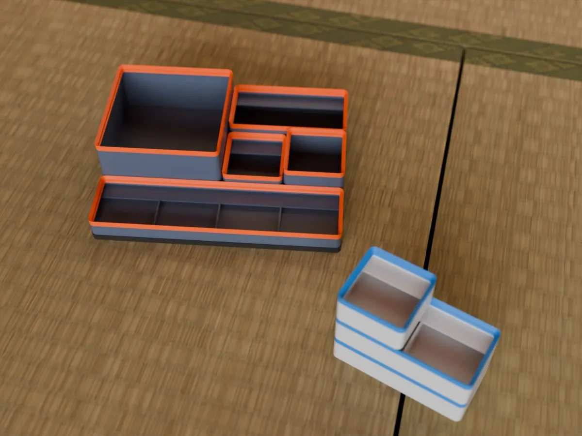Gridfinity-compatible storage bins, room high