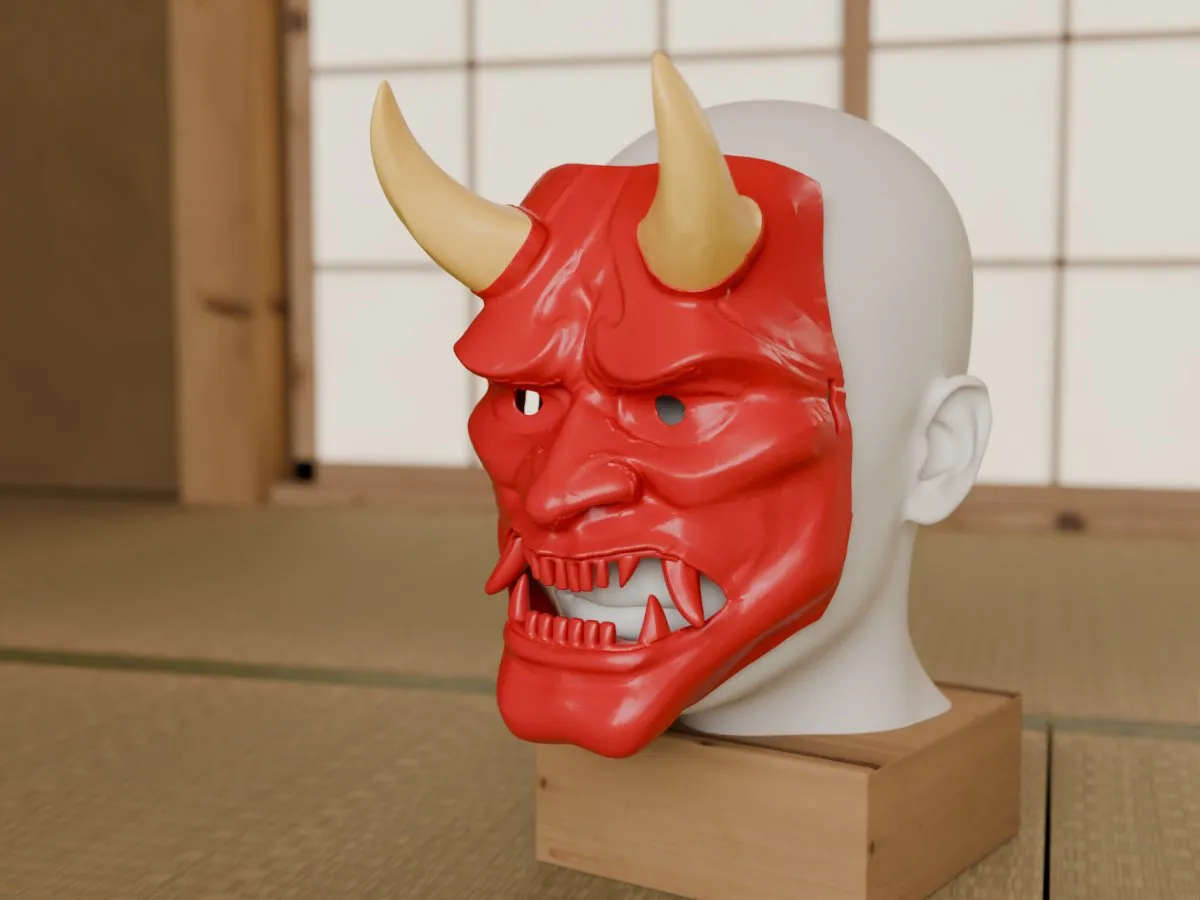 Hannya demon mask, room front