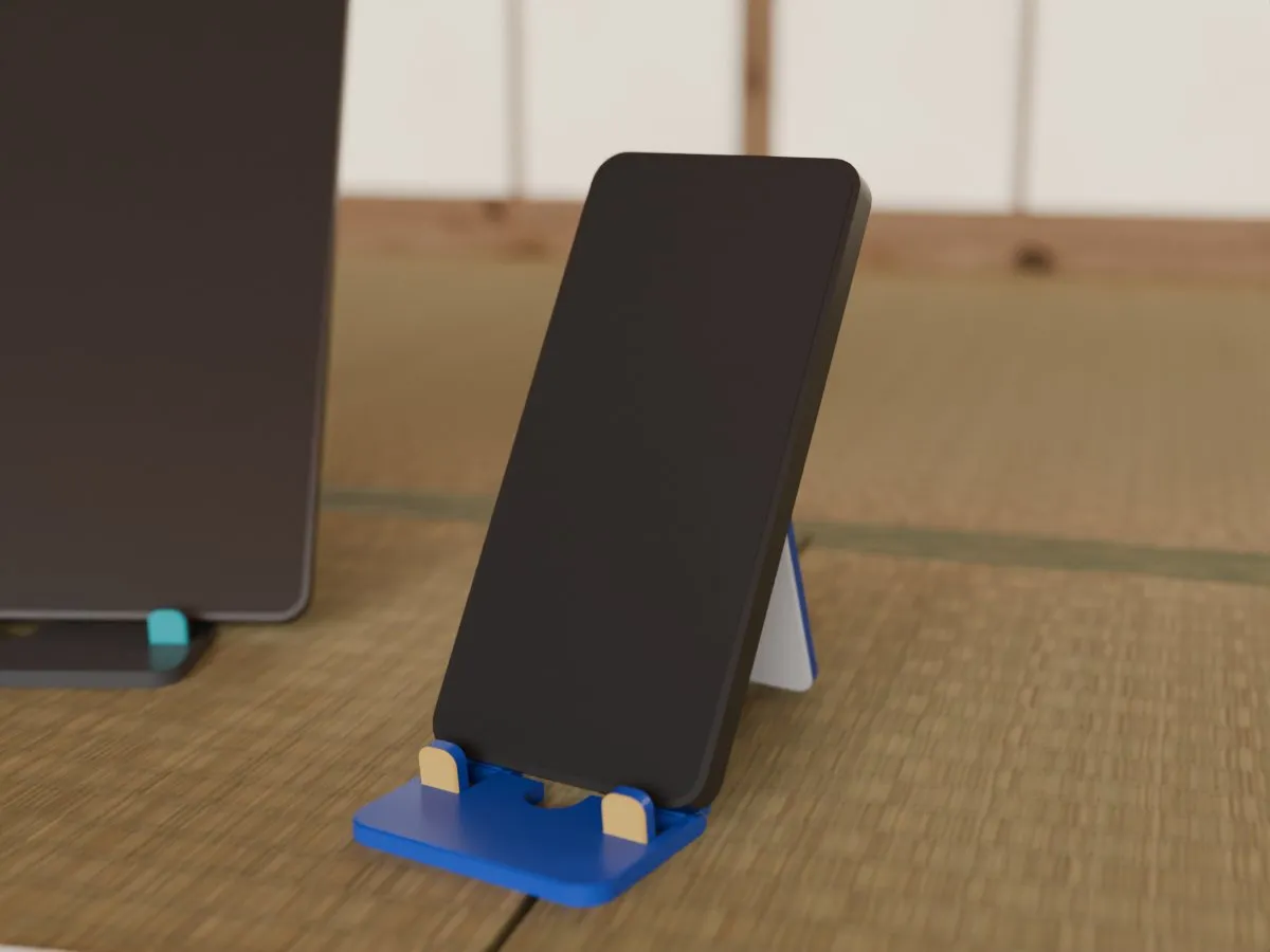 Folding phone and tablet stand, room phone
