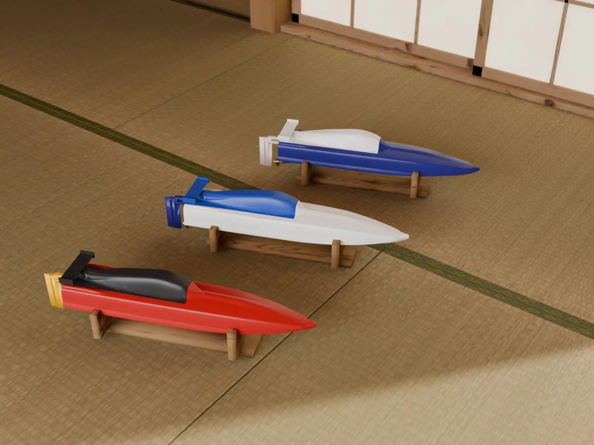 Self-righting RC speed boat, room high