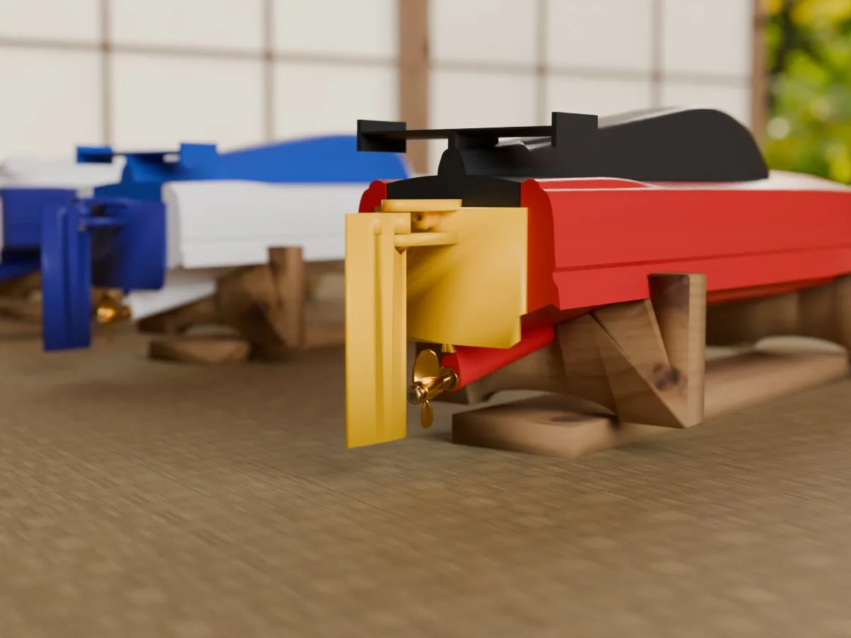 Self-righting RC speed boat, room stern