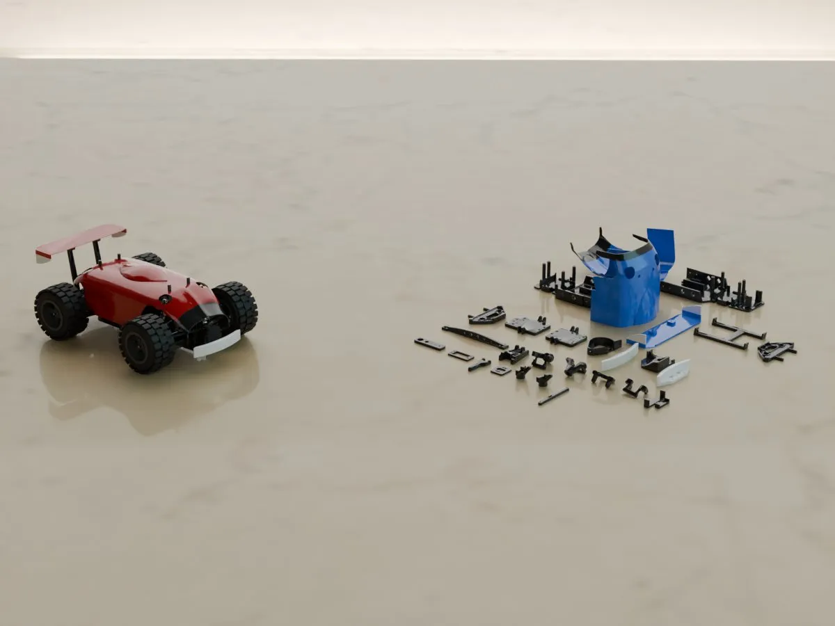 4WD speed truggy, studio photo