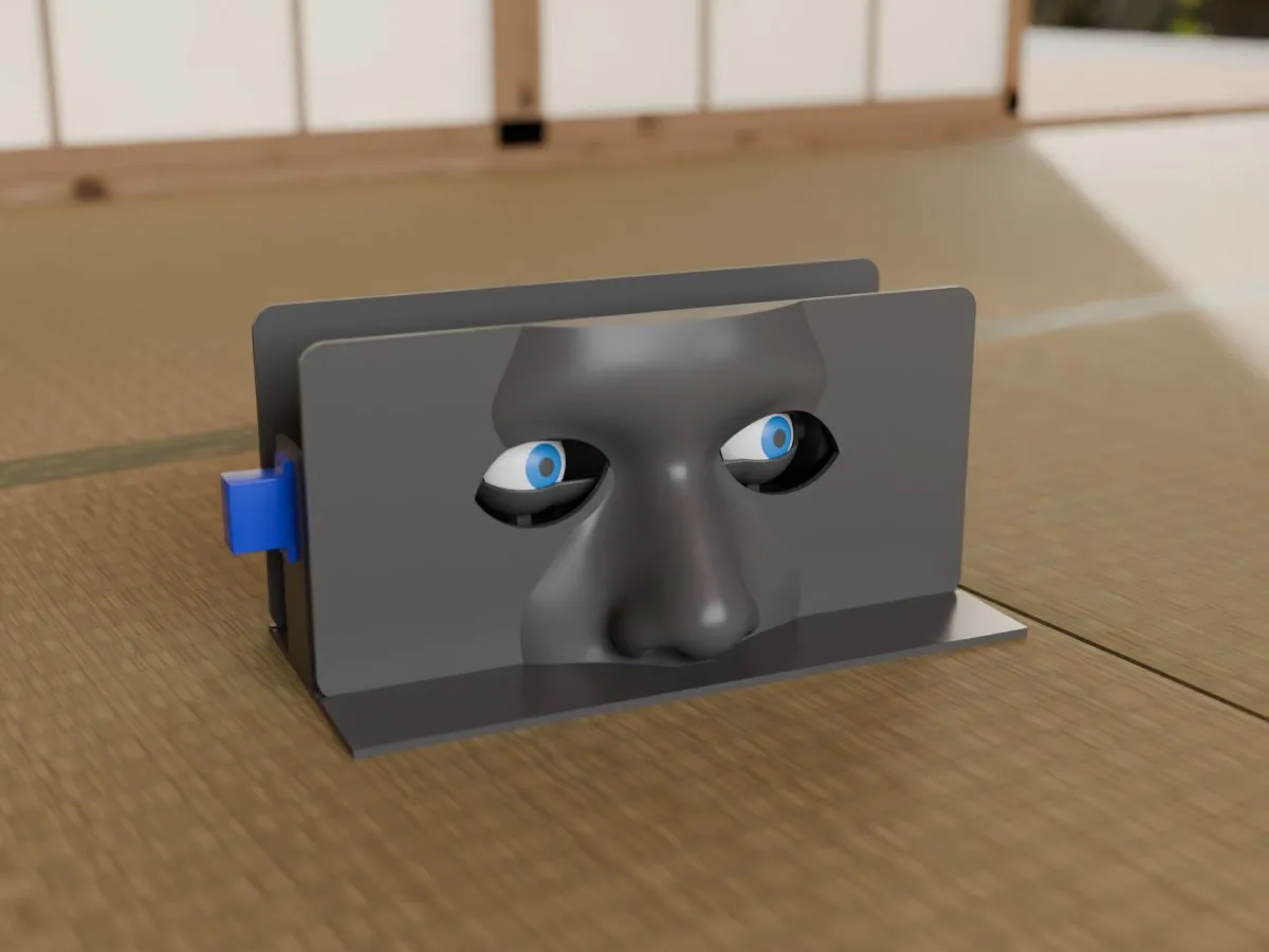 Animatronic eyes with lids, room glance